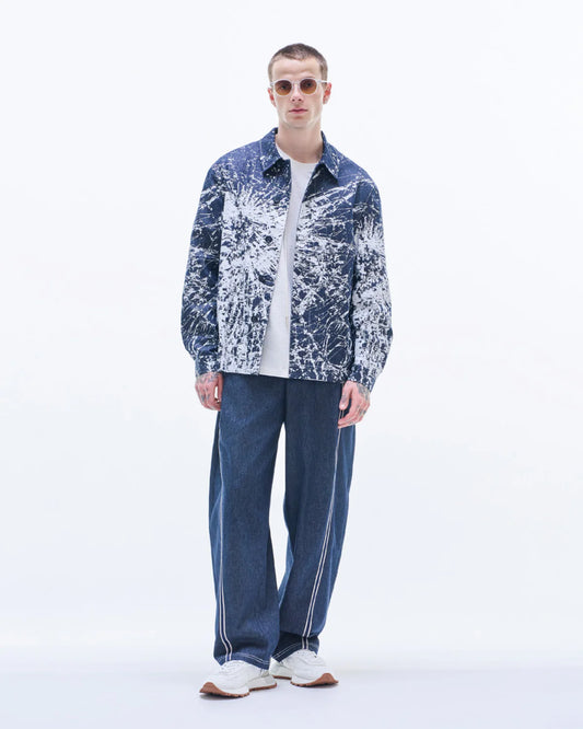 Line Denim Baggy Pants