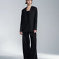 No Lapel Wool Blazer