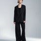 No Lapel Wool Blazer