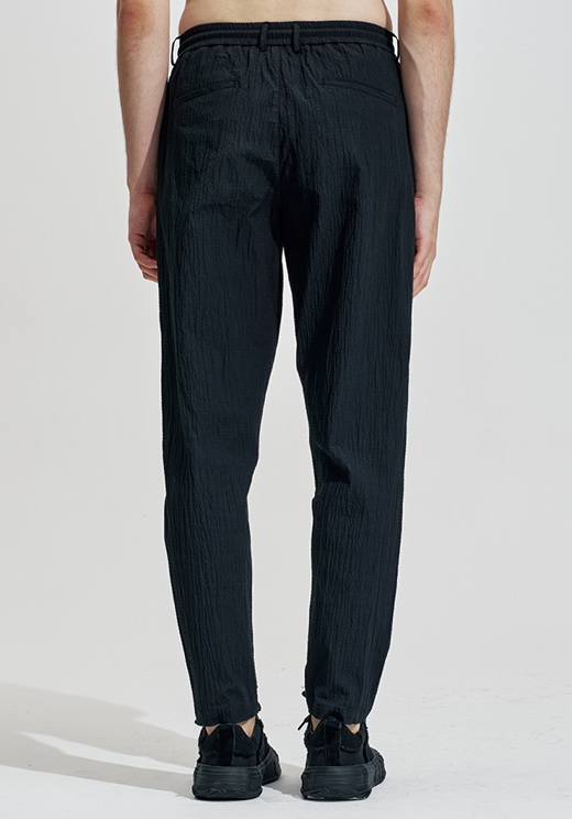 Textured Cotton Loose Fit Pants