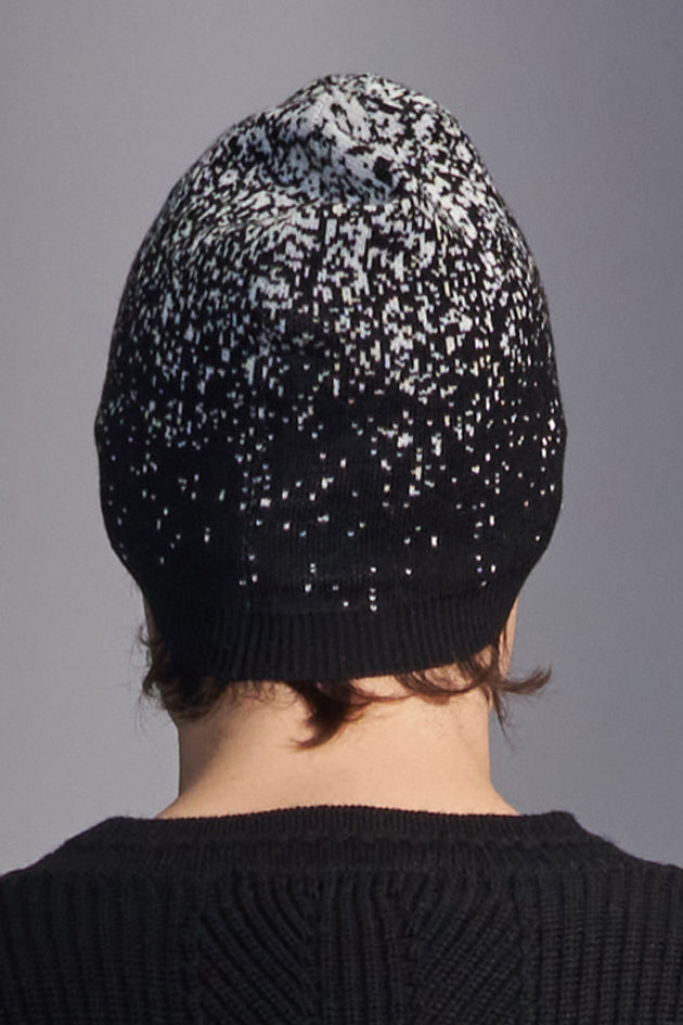Snowflake-Pattern Wool Beanie Hat