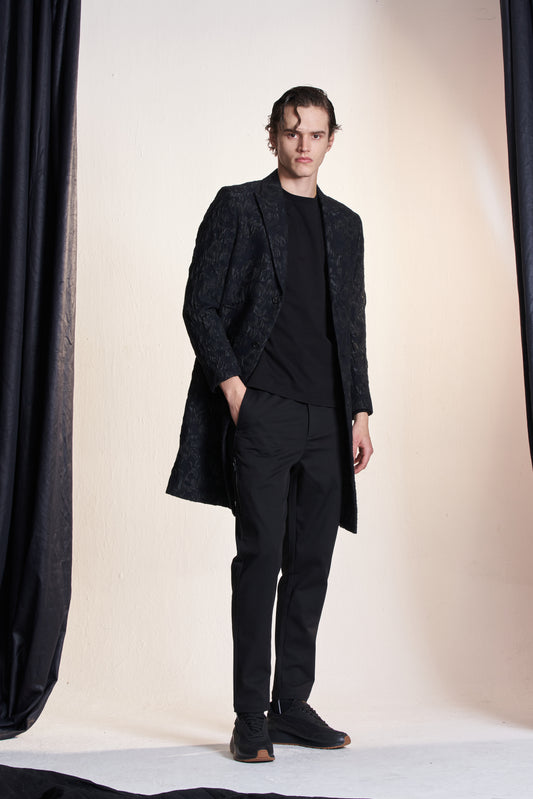 フローラルジャカードコート