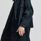 Long Shirt Jacket Contrast With Perforated Nylon