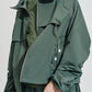 Hooded Light Jacket With Drawstring At Back