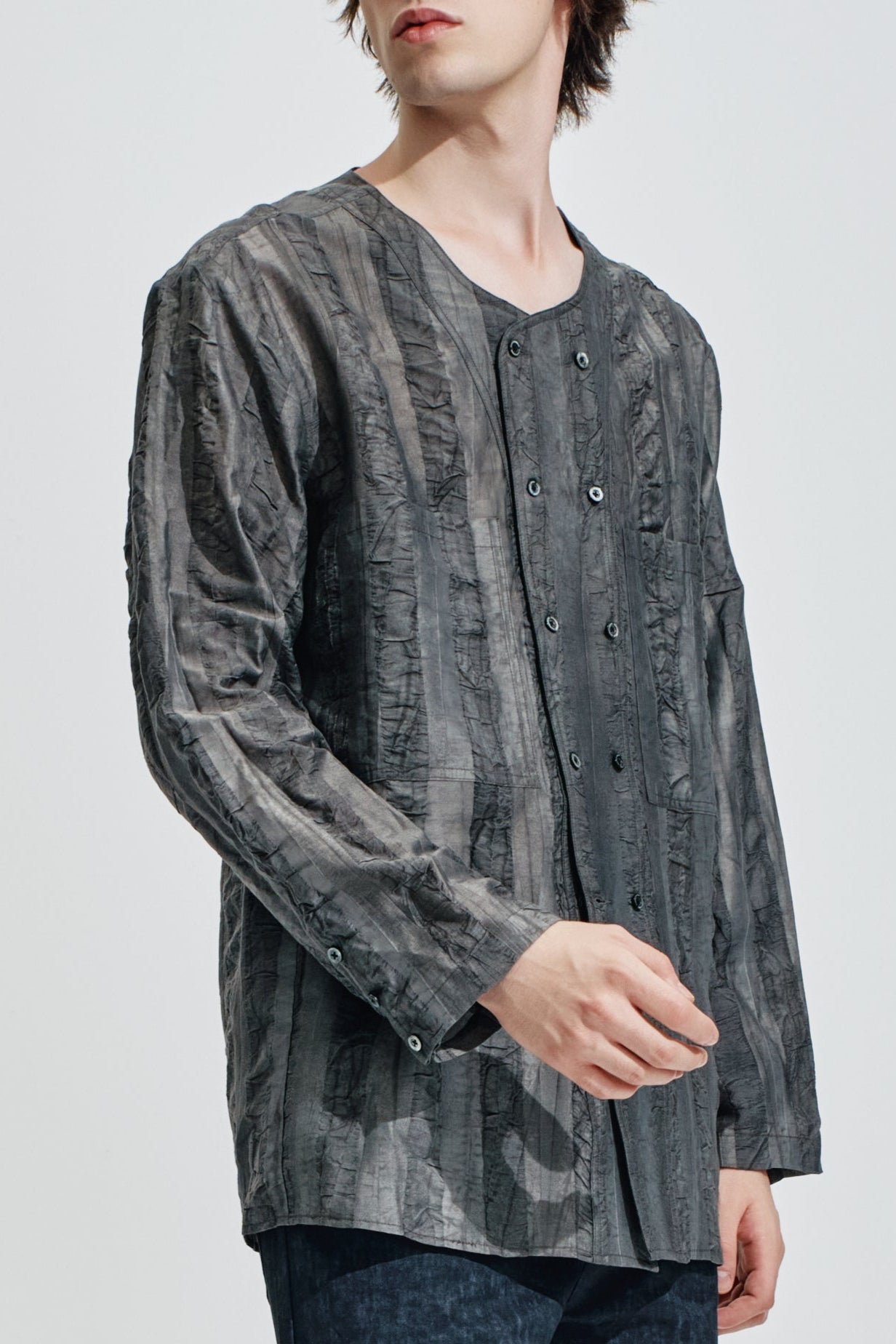 Strip Textured Dye Color DB Shirt