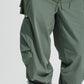 Wide Leg Cargo Pants With Drawstring Length