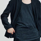 Crepe Texture Tencel No Lapel Boxy Blazer