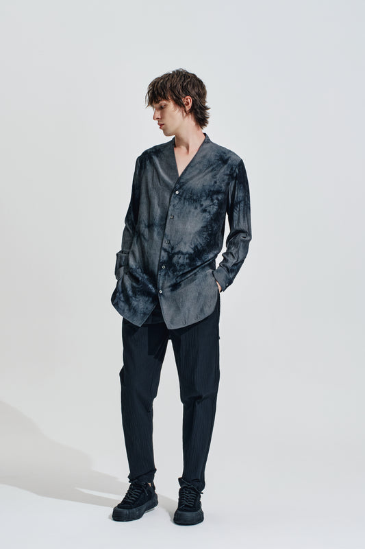 Textured Cotton Loose Fit Pants