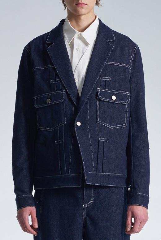 Denim Jacket With Blazer Cut