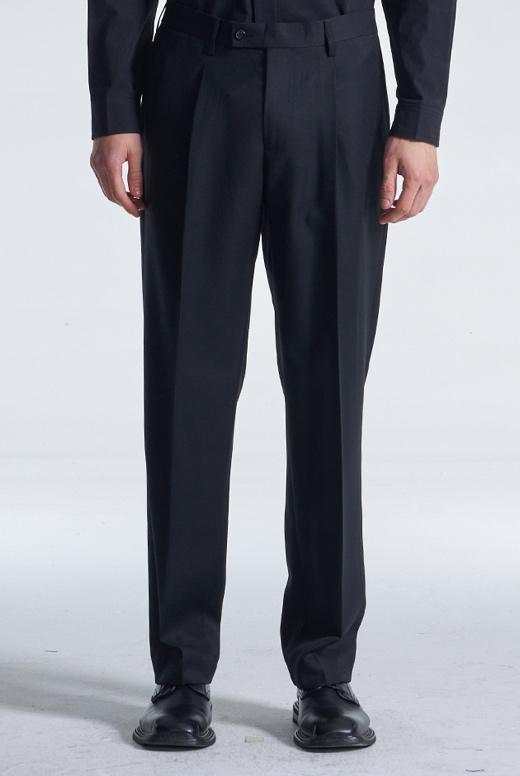 Easy Fit Straight Leg Wool Pants