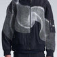 Bomber Jacket With Wavy Dots Lines Embroidery