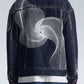 Raw Edge Denim Jacket With Dots Embroidery