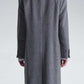 Standard Fit Long Wool Coat With Power Shoulder