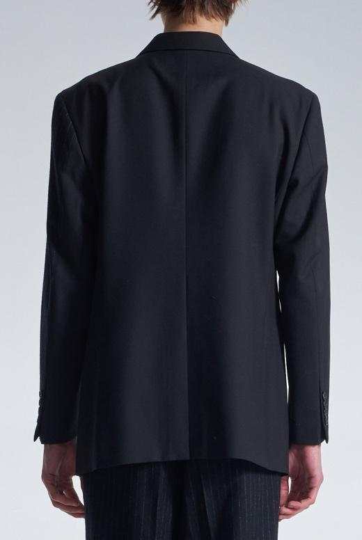 Standard Fit DB Blazer With Stripe Fabric Contrast