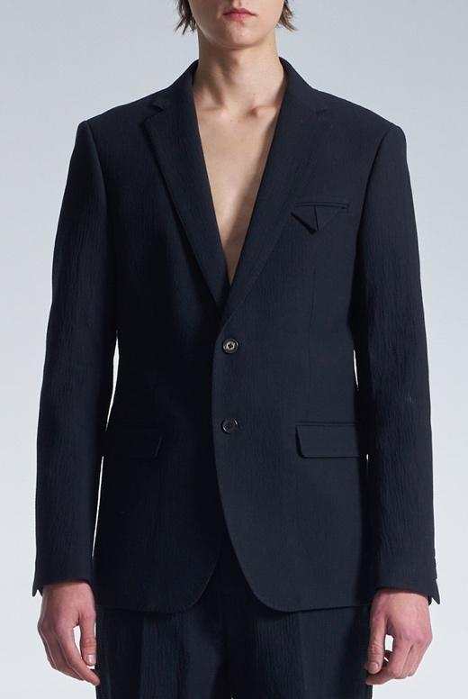 Creped Cotton Standard Fit Blazer