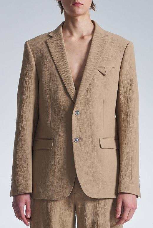 Creped Cotton Standard Fit Blazer