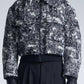 Hairy Abstract Jacquard Cropped Zipper Jacket
