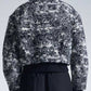 Hairy Abstract Jacquard Cropped Zipper Jacket