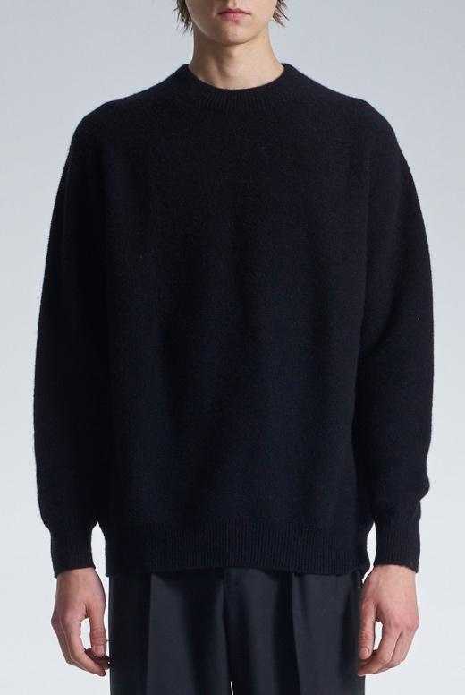Basic Wool Sweater With Horizontal Weave