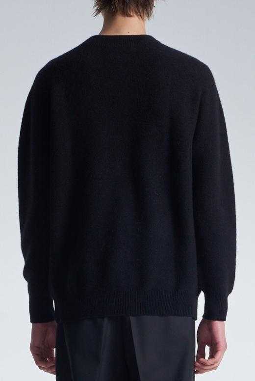 Basic Wool Sweater With Horizontal Weave