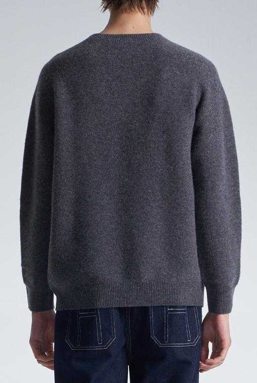 Basic Wool Sweater With Horizontal Weave