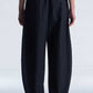 Balloon Fit Wool Pants With Pleats
