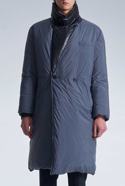 Reversible Down Coat With Belt