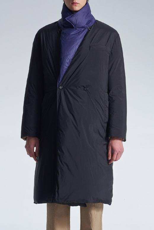 Reversible Down Coat With Belt