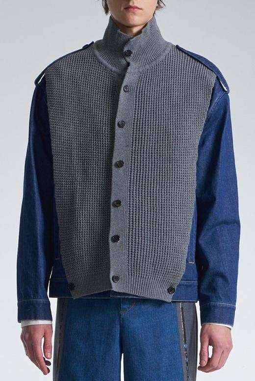 2in1 Denim Jacket With Sweater