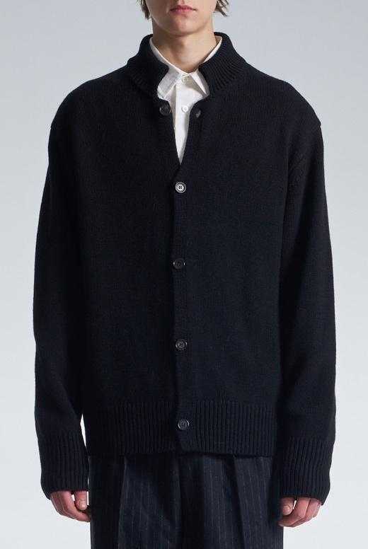 Cashmere Wool Cardigan With Stand Collar