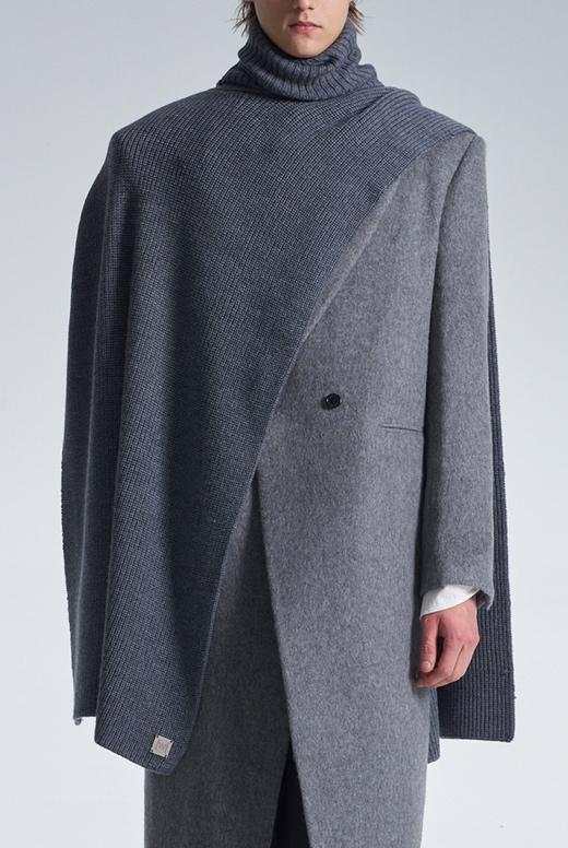 Turtleneck Wool Cape