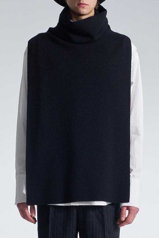 High Collar Wool Vest