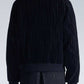 Pleated Knit Velvet Zipper Jacket