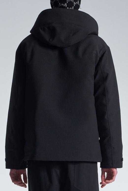 Water Resistant Hood Coat With Down Lining