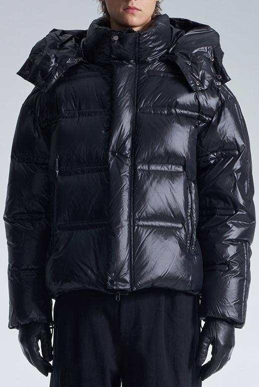 Puffy Down Jacket With Hood