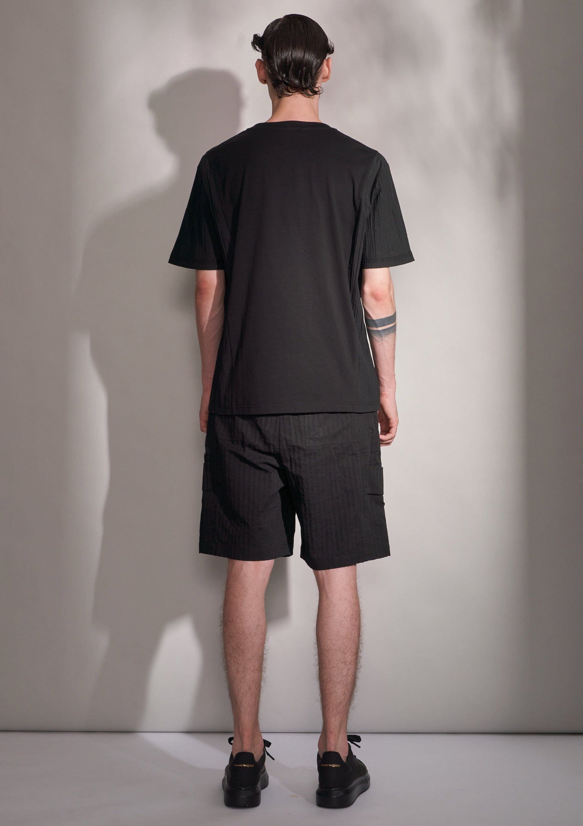 Tee With Pleated Fabric Contrast Harrison Wong