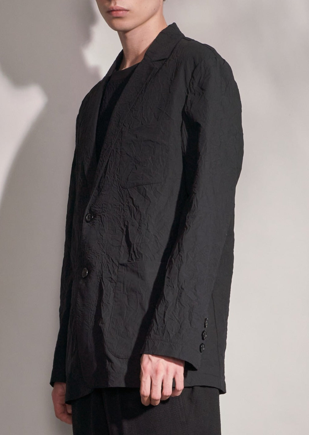 Wrinkle Pleated Loose Fit Blazer Harrison Wong