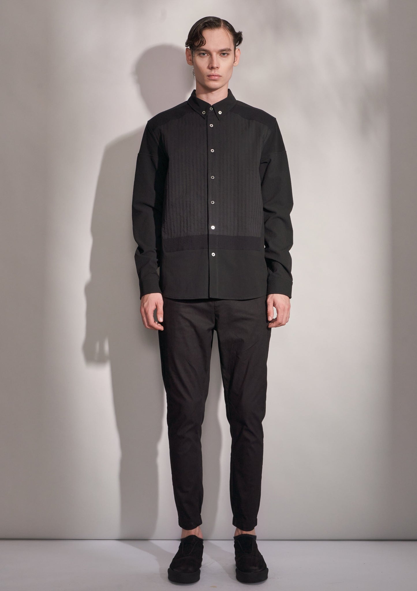 Shirt With Fabric Blocking Harrison Wong