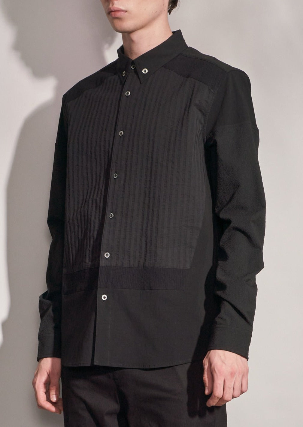 Shirt With Fabric Blocking Harrison Wong