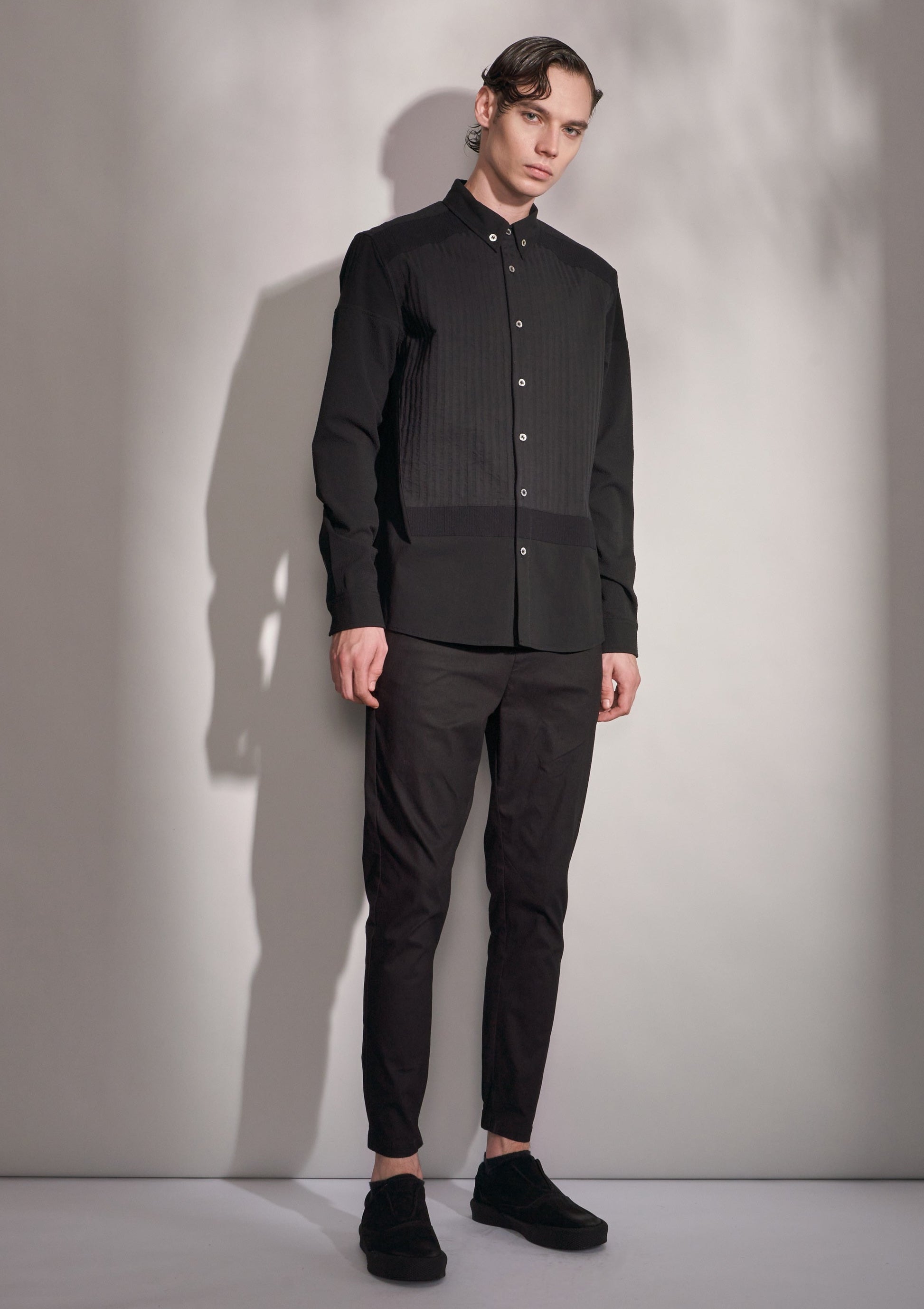 Shirt With Fabric Blocking Harrison Wong