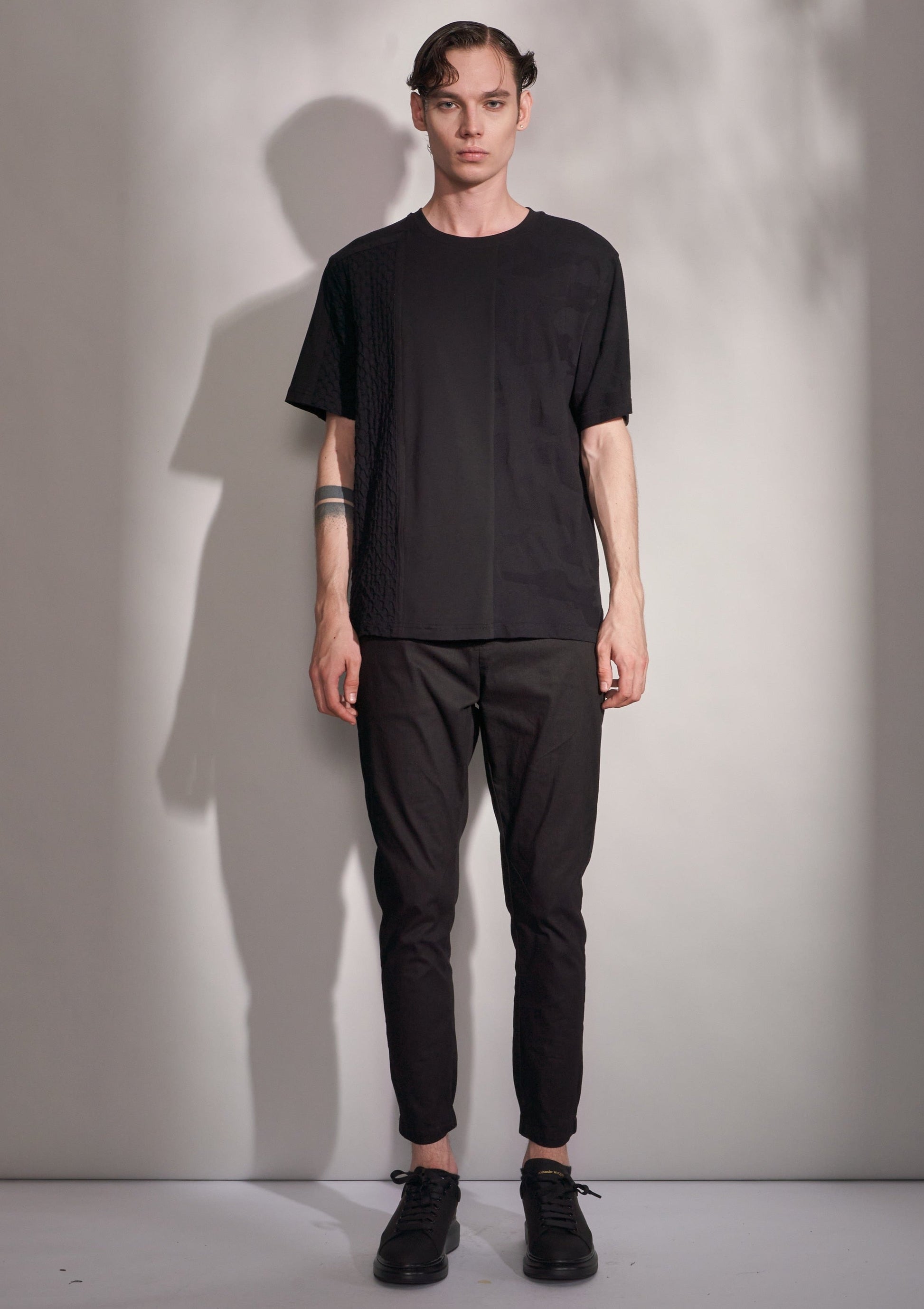 Tee With Fabric Blocking Harrison Wong