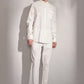 Striped Texture Contrast Shirt Harrison Wong