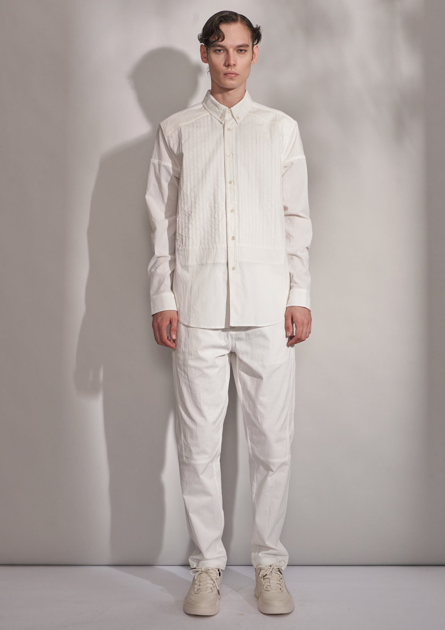 Shirt With Fabric Blocking Harrison Wong