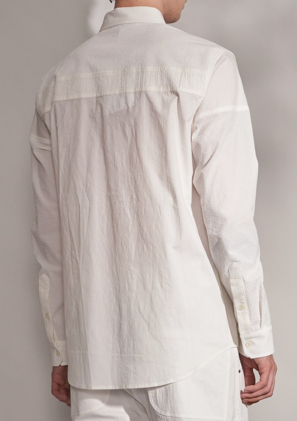 Shirt With Fabric Blocking Harrison Wong