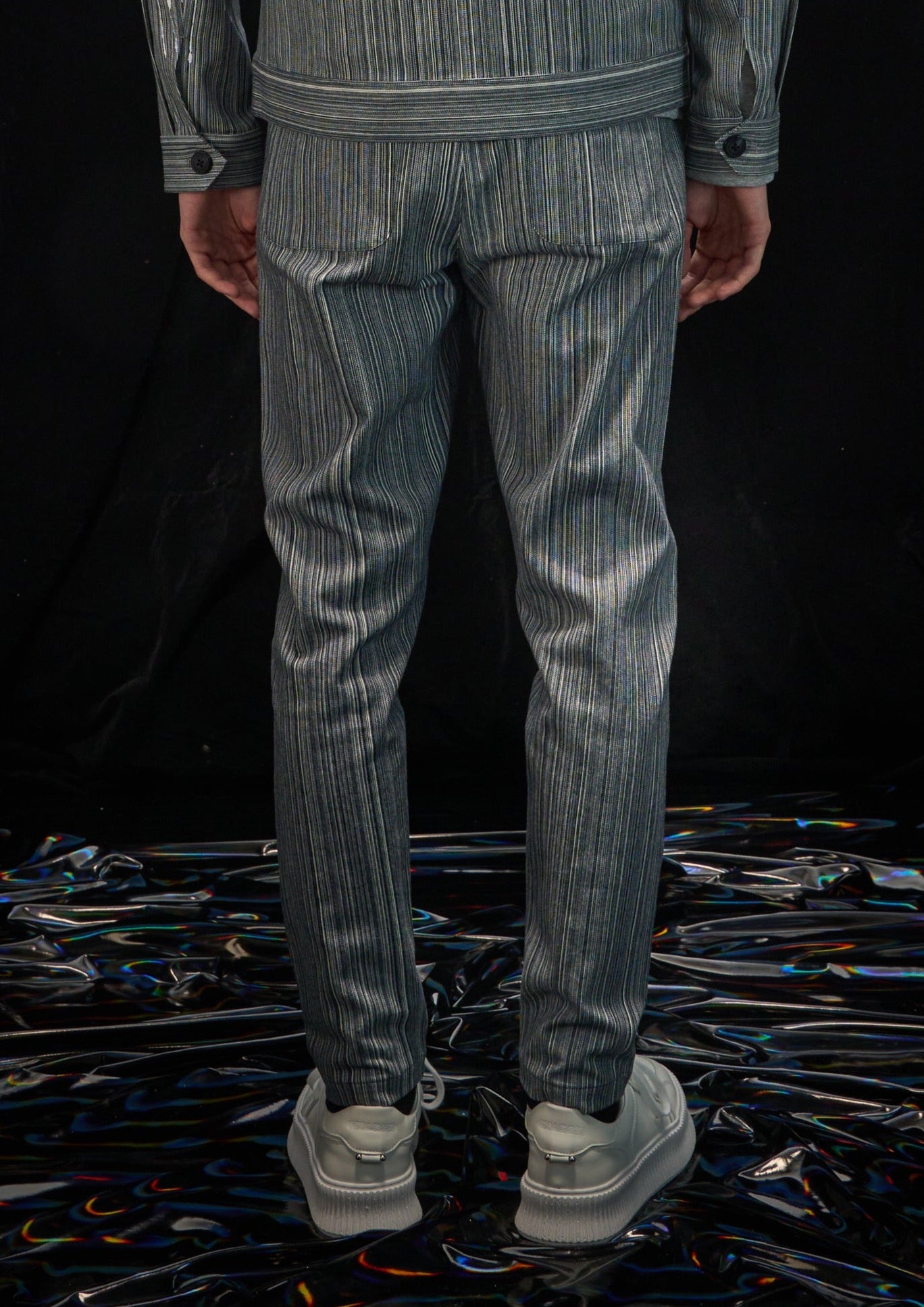 Harrison Wong Striped Denim Pants