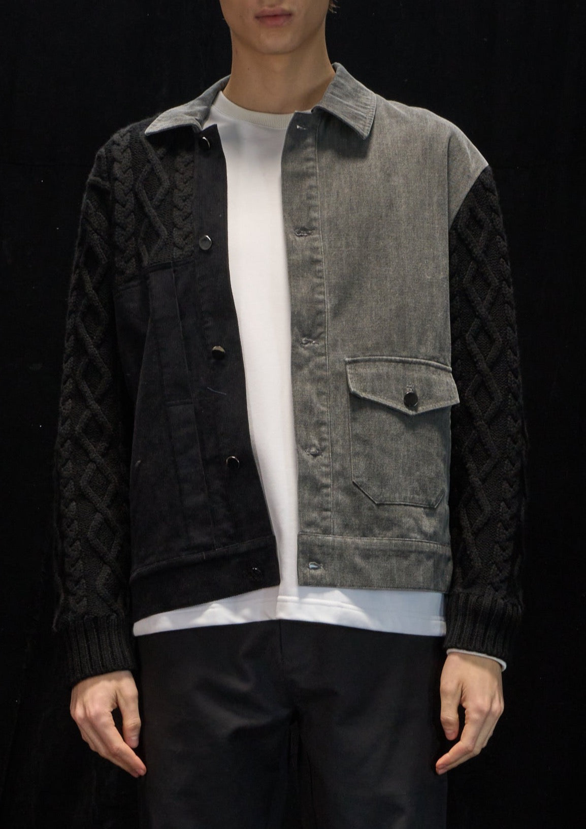 ジャケット・アウター chimala | KNIT DENIM STANDCOLLAR JACKET ジャケット・アウター chimala | KNIT DENIM STANDCOLLAR JACKET