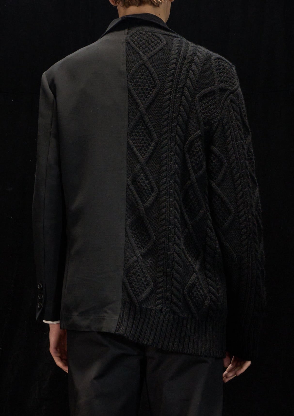 Harrison Wong Deconstructed Knit, Denim and Blazer