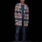 Harrison Wong Mohair Checked Long Blazer