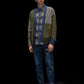 Harrison Wong Pattern And Color Block Wool Cardigan
