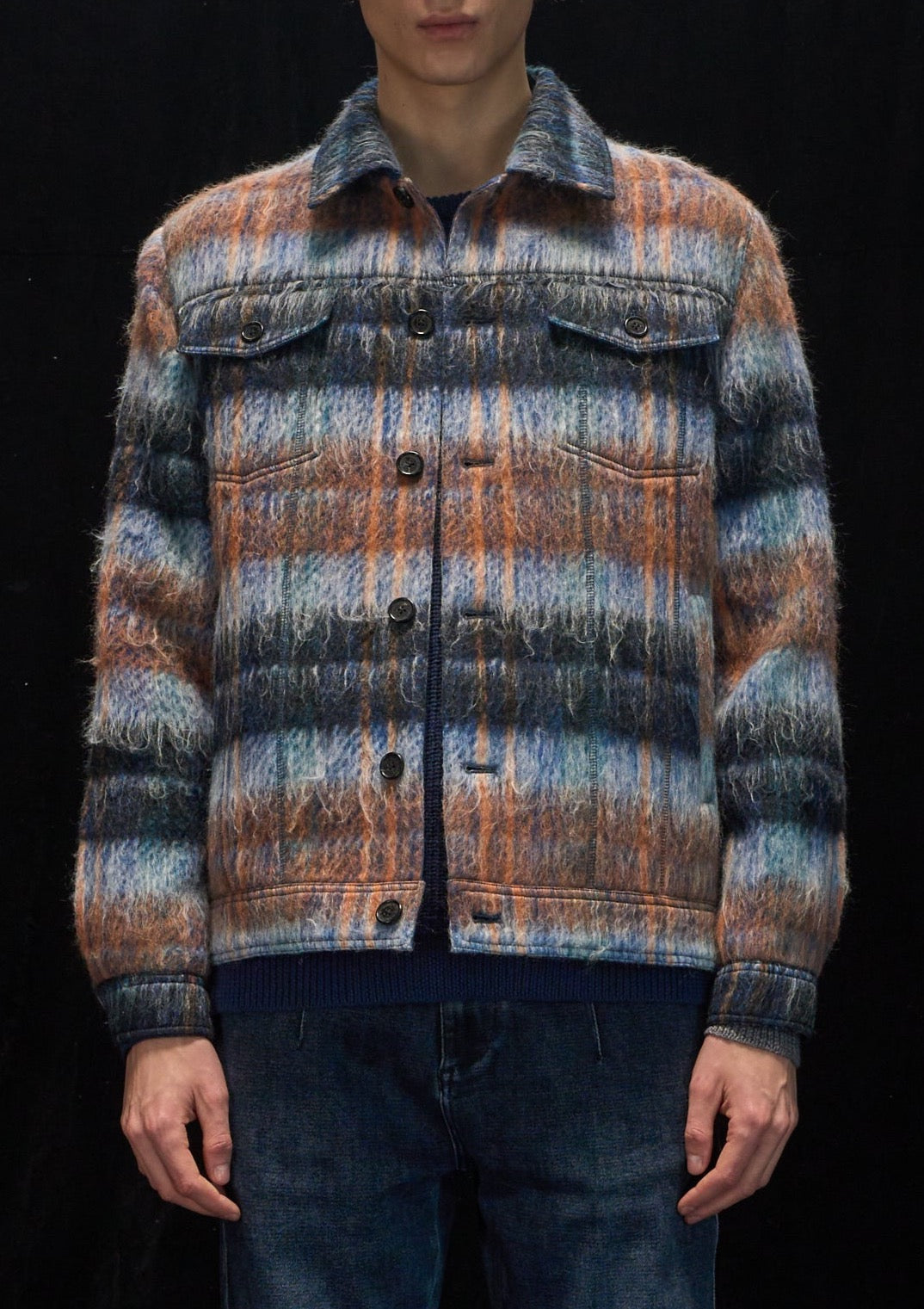 Harrison Wong Mohair Checked Jacket